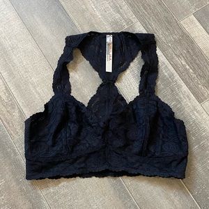 Free People Black Halter Bralette